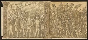 Frieze Collection: The Triumph of Julius Caesar [no. 1 and 2 plus 2 columns], 1599. Creator: Andrea Andreani