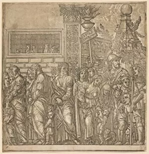 Andrea Andreani Italian Gallery: The Triumph of Julius Caesar: Procession of Men, Women and Children, 1593-99. Creator
