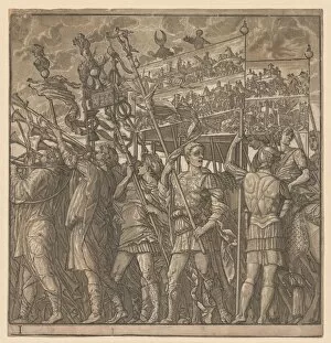 Andrea Andreani Italian Gallery: The Triumph of Julius Caesar: Soldiers Carrying the Pictures of War, 1593-99. Creator