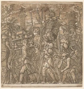The Triumph of Julius Caesar: Soldiers Carrying Vases and Trophies of War, 1593-99