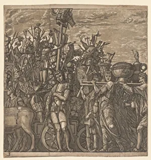 After Prints: The Triumph of Julius Caesar: Soldiers Marching with Trophies of War, 1593-99. Creator