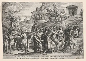 Pencz Georg Prints: The Triumph of Love, from The Triumph of Petrarch. Creator: Georg Pencz