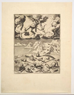 Dirck Volckertsz Coornhert Gallery: The Triumph of Love from The Triumphs of Petrarch, ca. 1548-49. Creator: Unknown