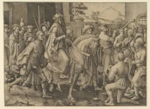 Mordecai Prints: The Triumph of Mordecai, 1515. Creator: Lucas van Leyden