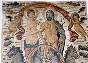 Triumph Gallery: Triumph of Neptune and Amphitrite, Roman mosaic, early 4th century