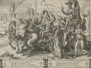 Van Heemskerck Maerten Gallery: The Triumph of Pride, from The Cycle of the Vicissitudes of Human Affairs, plate 3, 1564