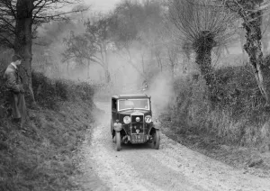 Triumph Scorpion of FM Hill competing in the NWLMC London-Gloucester Trial, 1931