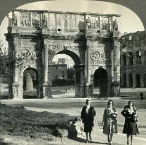 Flavius Valerius Constantinus Prints: The Triumphal Arch of Constantine, Rome, Italy, c1930s. Creator: Unknown