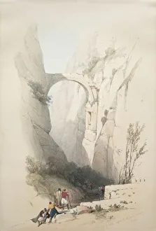 1796 1864 Gallery: Triumphal Arch Crossing the Ravine Leading to Petra, 1839. Creator: David Roberts (British