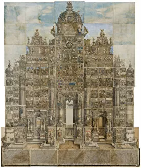 German King Collection: The Triumphal Arch of the Emperor Maximilian I. Artist: Altdorfer, Albrecht (c. 1480-1538)