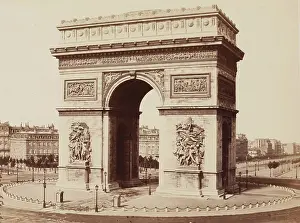 Baldus Prints: Triumphal Arch, Paris, between 1860 and 1870. Creator: Edouard Baldus