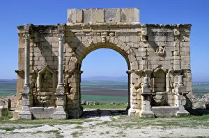 Triumphal arch, Volubilis, Morocco