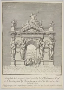 George Ii Prints: Triumphal Arch at West End of Westminster Hall for the Coronation of George II and Queen Caroline