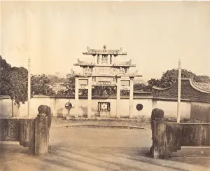 Fujian Prints: Triumphal Arche, Foochow, ca. 1869. Creator: Attributed to Tung Hing