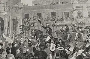 Celebrations Prints: Triumphal entry of Martinez Campos into Havana on June 14