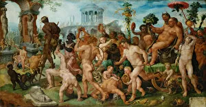 Honour Gallery: The Triumphal Procession of Bacchus, c. 1536. Artist: Heemskerck, Maarten Jacobsz, van (1498-1574)