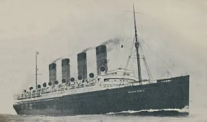 Mauretania Prints: Triumphant for Twenty Years. The Mauretania, built in 1907, c1927, (1936)