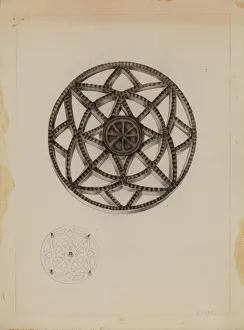 Trivet Prints: Trivet, c. 1937. Creator: Edith Miller