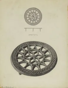 Trivet Prints: Trivet, c. 1937. Creator: Joseph Rothenberg