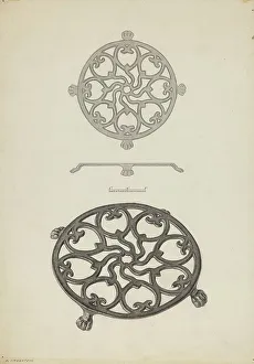 Trivet Prints: Trivet, c. 1938. Creator: Milton Grubstein
