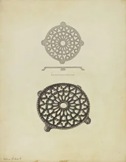 Trivet Prints: Trivet, c. 1940. Creator: Helen Hobart