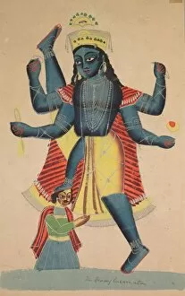 And Graphite Underdrawing On Paper Gallery: Trivikramapada (Three Steps of Vishnu), 1800s. Creator: Unknown
