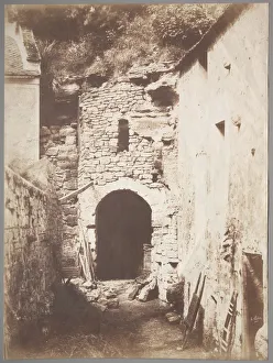Behind the Troglodyte Farm, c. 1853. Creator: Henri Le Secq (French, 1818-1882)