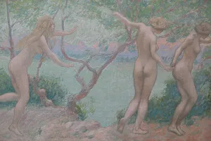 Jean Francis 1866 1930 Prints: Trois grâces à Porquerolles, 1902. Creator: Auburtin, Jean Francis (1866-1930)