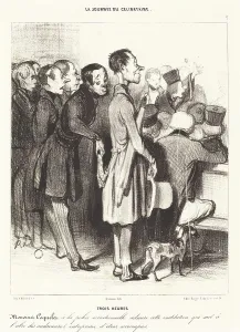 Pickpocket Prints: Trois heures, 1839. Creator: Honore Daumier