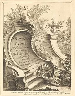 Arabesques Gallery: Troisieme livre de formes Cartels et Rocailles (Title Page), 1736
