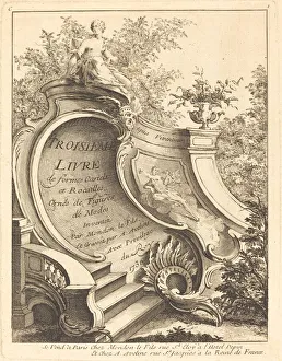Arabesque Prints: Troisieme livre de formes Cartels et Rocailles (Title Page), 1736