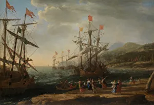 Vergilius Maro Publius Prints: The Trojan Women Setting Fire to Their Fleet, ca. 1643. Creator: Claude Lorrain