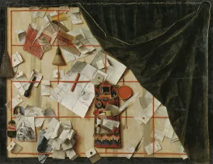 Secret Prints: Trompe l'oeil of a Letter Rack with Christian V's Proclamation