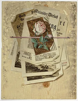 Mail Prints: Trompe L'Oeil: Papers Pinned to Wall, 1735/65. Creator: Martin Cerulli
