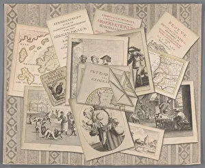 Trompe Loeil Prints: Trompe l'oeil with prints, maps and publications, in or after 1748. Creator: Anon