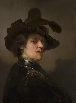 Male Portrait Gallery: Tronie of a Man with a Feathered Beret, ca 1635-1640. Creator