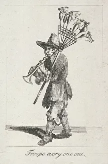 Marcellus Laroon Prints: Troope every one one, Cries of London, (c1688?)