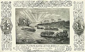 John Frost Prints: Troops landing at Point Isabel, 1849. Creator: Unknown
