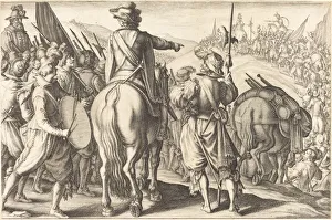 De Medici Ferdinando I Gallery: The Troops on the March, c. 1614. Creator: Jacques Callot
