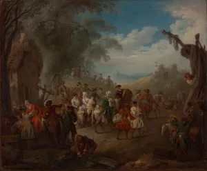 Camp Followers Prints: Troops on the March, ca. 1725. Creator: Jean-Baptiste Pater