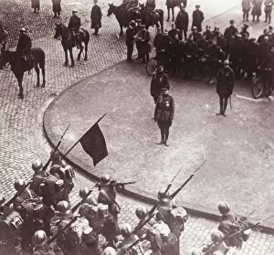 Aachen Gallery: Troops marching, Aachen, Germany, c1914-c1918