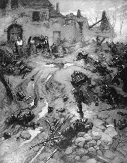 Our Troops take Steinbach, Alsace, World War I, 1915. Artist: Leven and Lemonier