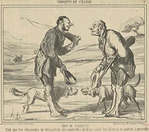 Shotgun Prints: Trop de politesse, 19th century. Creator: Honore Daumier