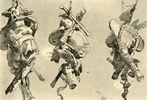 Three Trophies, mid 18th century, (1928). Artist: Giovanni Battista Tiepolo Three Trophies, mid 18th century, (1928). Artist: Giovanni Battista Tiepolo