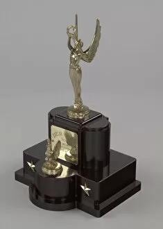 Society Gallery: Trophy awarded to the Texas Southern University Debate Team, 1967. Creator: A.C