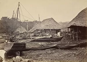 Panama Collection: Tropical Scenery, Landing, Chipigana, 1871. Creator: John Moran