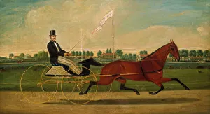 Pony And Trap Prints: The Trotter, c. 1860. Creator: Charles S. Humphreys