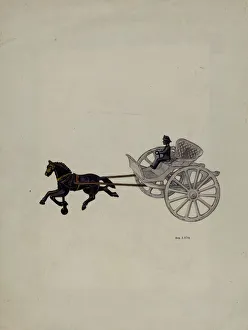 File George Prints: Trotter and Gig Iron Toy, c. 1939. Creator: George File