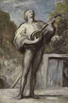 Honoredaumier French Gallery: The Troubadour, 1868-1873. Creator: Honore Daumier (French, 1808-1879)