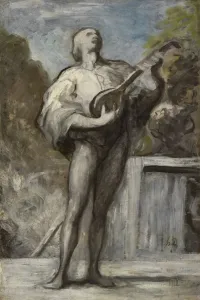 Honoredaumier French Prints: The Troubadour, 1868-1873. Creator: Honore Daumier (French, 1808-1879)